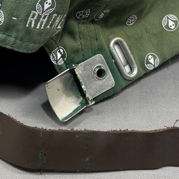 Rhinegeist Brewery Strapback Hat Cap Green 5 panel Beer Cincinnati Ohio USA Mens - Picture 14 of 15